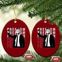 Freedom Charlie Kirk Tribute Ceramic Ornament A True Patriot Leagacy Memorial - Wonder Print Shop