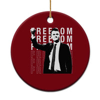 Freedom Charlie Kirk Tribute Ceramic Ornament A True Patriot Leagacy Memorial - Wonder Print Shop