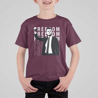Freedom Charlie Kirk Tribute T Shirt For Kid A True Patriot Leagacy Memorial - Wonder Print Shop