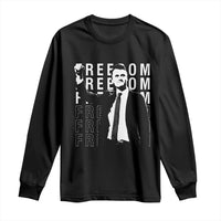 Freedom Charlie Kirk Tribute Long Sleeve Shirt A True Patriot Leagacy Memorial - Wonder Print Shop