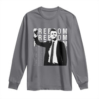 Freedom Charlie Kirk Tribute Long Sleeve Shirt A True Patriot Leagacy Memorial - Wonder Print Shop