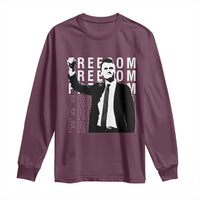 Freedom Charlie Kirk Tribute Long Sleeve Shirt A True Patriot Leagacy Memorial - Wonder Print Shop