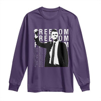 Freedom Charlie Kirk Tribute Long Sleeve Shirt A True Patriot Leagacy Memorial - Wonder Print Shop