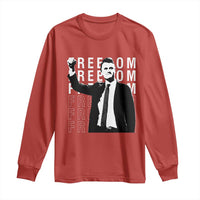 Freedom Charlie Kirk Tribute Long Sleeve Shirt A True Patriot Leagacy Memorial - Wonder Print Shop
