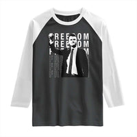 Freedom Charlie Kirk Tribute Raglan Shirt A True Patriot Leagacy Memorial - Wonder Print Shop
