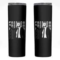 Freedom Charlie Kirk Tribute Skinny Tumbler A True Patriot Leagacy Memorial - Wonder Print Shop
