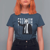 Freedom Charlie Kirk Tribute T Shirt For Women A True Patriot Leagacy Memorial - Wonder Print Shop