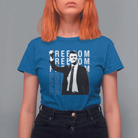 Freedom Charlie Kirk Tribute T Shirt For Women A True Patriot Leagacy Memorial - Wonder Print Shop