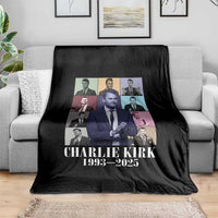 Legacy of Charlie Kirk Throw Blanket 1993 2025 Memorial Pop Art Tribute Graphic - Wonder Print Shop