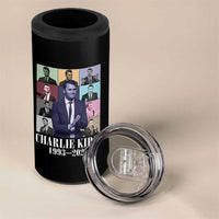 Legacy of Charlie Kirk 4 in 1 Can Cooler Tumbler 1993 2025 Memorial Pop Art Tribute Graphic - Wonder Print Shop