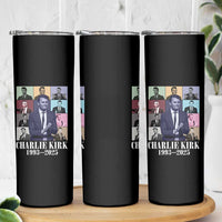 Legacy of Charlie Kirk Skinny Tumbler 1993 2025 Memorial Pop Art Tribute Graphic - Wonder Print Shop