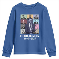 Legacy of Charlie Kirk Youth Sweatshirt 1993 2025 Memorial Pop Art Tribute Graphic - Wonder Print Shop