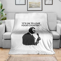 Patriotic Freedom Charlie Kirk Legacy Throw Blanket It’s OK to Love Your Country - Wonder Print Shop