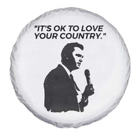 Patriotic Freedom Charlie Kirk Legacy Spare Tire Cover It’s OK to Love Your Country - Wonder Print Shop