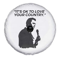 Patriotic Freedom Charlie Kirk Legacy Spare Tire Cover It’s OK to Love Your Country - Wonder Print Shop