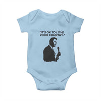 Patriotic Freedom Charlie Kirk Legacy Baby Onesie It’s OK to Love Your Country - Wonder Print Shop