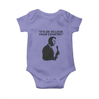 Patriotic Freedom Charlie Kirk Legacy Baby Onesie It’s OK to Love Your Country - Wonder Print Shop