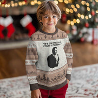 Patriotic Freedom Charlie Kirk Legacy Ugly Christmas Sweater It’s OK to Love Your Country - Wonder Print Shop