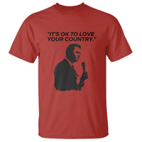 Patriotic Freedom Charlie Kirk Legacy T Shirt It’s OK to Love Your Country - Wonder Print Shop