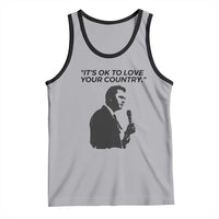 Patriotic Freedom Charlie Kirk Legacy Tank Top It’s OK to Love Your Country - Wonder Print Shop