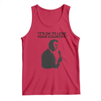 Patriotic Freedom Charlie Kirk Legacy Tank Top It’s OK to Love Your Country - Wonder Print Shop