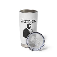 Patriotic Freedom Charlie Kirk Legacy Tumbler Cup It’s OK to Love Your Country - Wonder Print Shop