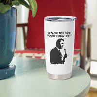 Patriotic Freedom Charlie Kirk Legacy Tumbler Cup It’s OK to Love Your Country - Wonder Print Shop