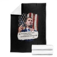 Patriotic Charlie Kirk Legacy Throw Blanket The Greatness of America Power of the People - Wonder Print Shop