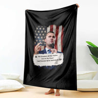 Patriotic Charlie Kirk Legacy Throw Blanket The Greatness of America Power of the People - Wonder Print Shop