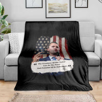 Patriotic Charlie Kirk Legacy Throw Blanket The Greatness of America Power of the People - Wonder Print Shop