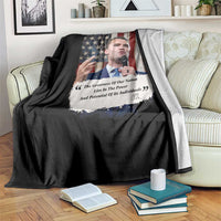 Patriotic Charlie Kirk Legacy Throw Blanket The Greatness of America Power of the People - Wonder Print Shop