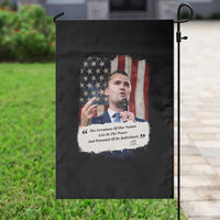 Patriotic Charlie Kirk Legacy Garden Flag The Greatness of America Power of the People - Wonder Print Shop