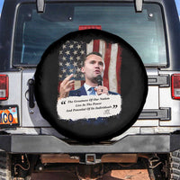 Patriotic Charlie Kirk Legacy Spare Tire Cover The Greatness of America Power of the People - Wonder Print Shop