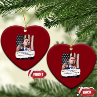 Patriotic Charlie Kirk Legacy Ceramic Ornament The Greatness of America Power of the People - Wonder Print Shop
