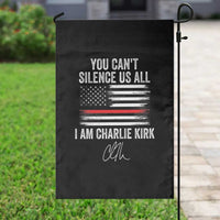 I Am Charlie Kirk Garden Flag You Can’t Silence Us All Patriotic American Flag - Wonder Print Shop