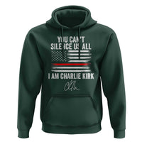I Am Charlie Kirk Hoodie You Can’t Silence Us All Patriotic American Flag - Wonder Print Shop