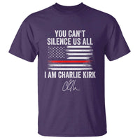 I Am Charlie Kirk T Shirt You Can’t Silence Us All Patriotic American Flag - Wonder Print Shop