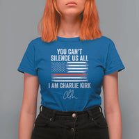 I Am Charlie Kirk T Shirt For Women You Can’t Silence Us All Patriotic American Flag - Wonder Print Shop