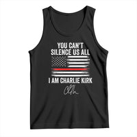 I Am Charlie Kirk Tank Top You Can’t Silence Us All Patriotic American Flag - Wonder Print Shop