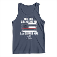 I Am Charlie Kirk Tank Top You Can’t Silence Us All Patriotic American Flag - Wonder Print Shop