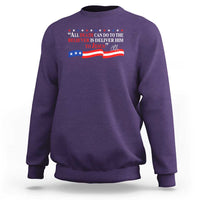 Patriotic Christian Faith Sweatshirt All Death Can Do Is Deliver Him to Jesus - Wonder Print Shop
