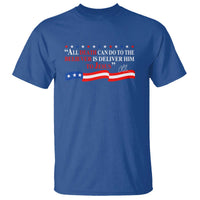 Patriotic Christian Faith T Shirt All Death Can Do Is Deliver Him to Jesus - Wonder Print Shop