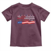 Patriotic Christian Faith Toddler T Shirt All Death Can Do Is Deliver Him to Jesus - Wonder Print Shop
