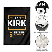 Team Kirk Lifetime Member Garden Flag American True Patriot Support - Wonder Print Shop