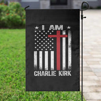I Am Charlie Kirk Garden Flag Christian Cross Faith American Falg - Wonder Print Shop