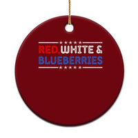 Red White and Blueberries Ceramic Ornament Patriotic Tribute Memorial - Wonder Print Shop