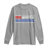 Red White and Blueberries Long Sleeve Shirt Patriotic Tribute Memorial - Wonder Print Shop