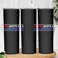 Red White and Blueberries Skinny Tumbler Patriotic Tribute Memorial - Wonder Print Shop