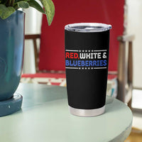 Red White and Blueberries Tumbler Cup Patriotic Tribute Memorial - Wonder Print Shop