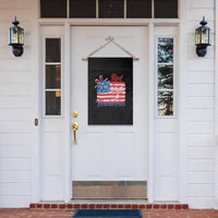 Red White and Blueberries Garden Flag Patriotic Vintage American Flag Coquette Bow - Wonder Print Shop